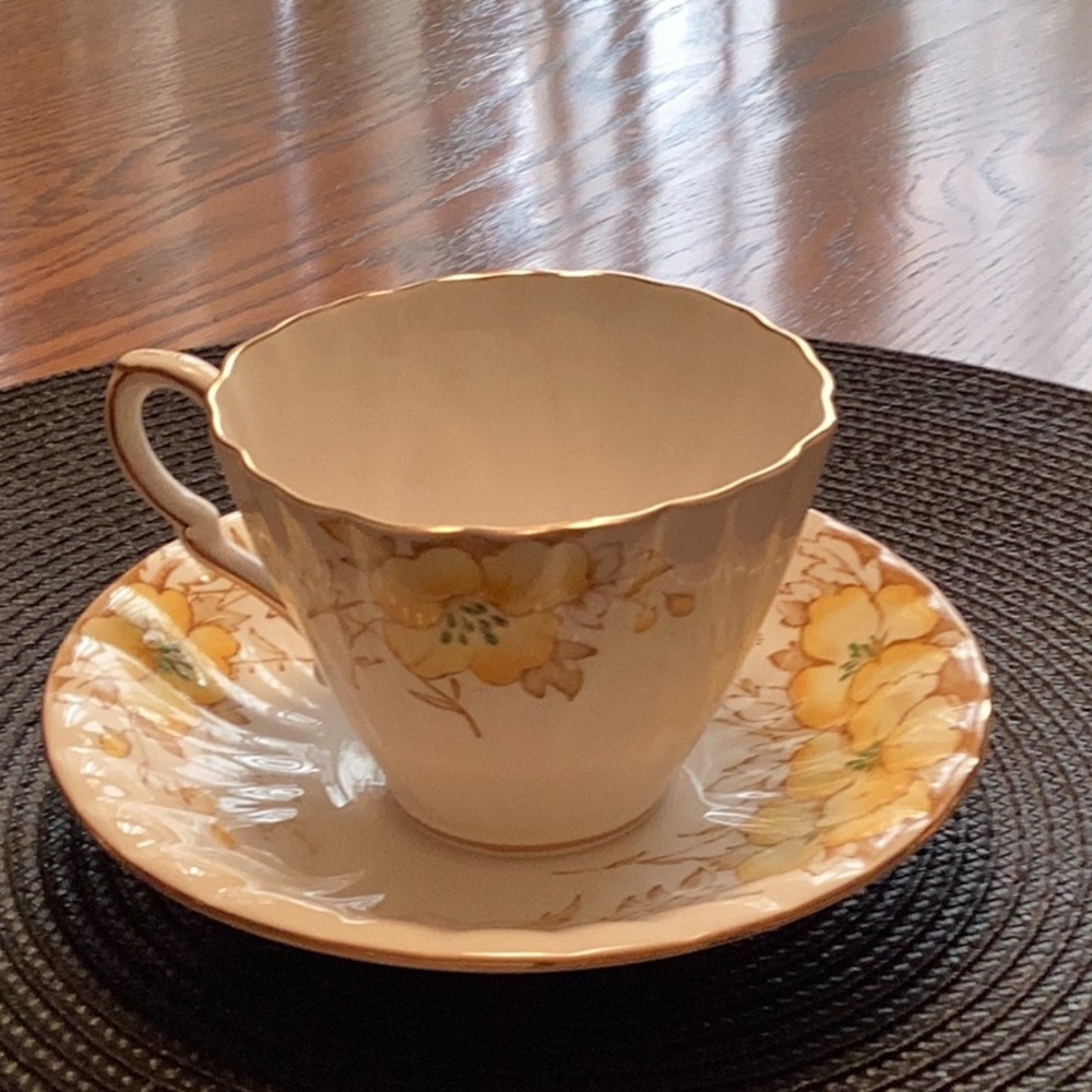 Vintage Gladstone English Bone China Cup and Saucer.